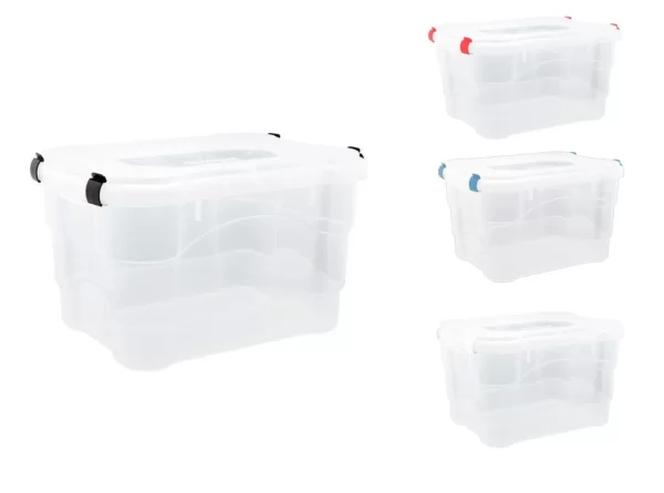 Organizador Com Trava 25l 45x33,5x27,5cm