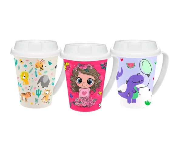 Taza  C/ Tapa 360ml 11,2x12cm